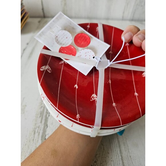 Pier 1 Valentine appetizer plate set heart‎ mini dessert plate - Picture 5 of 7